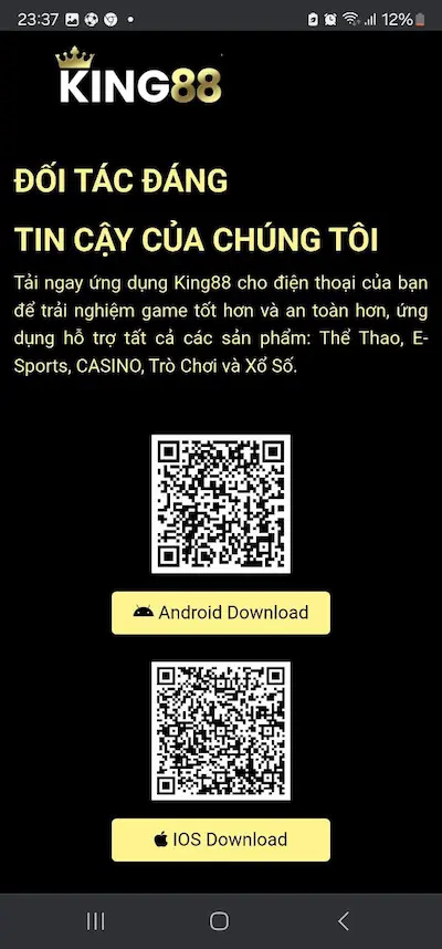 Cách tải app King88 siêu nhanh trên điện thoại